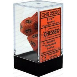 Chessex - Polyhedral 7-Die Set Speckled Dice (36) - Fire